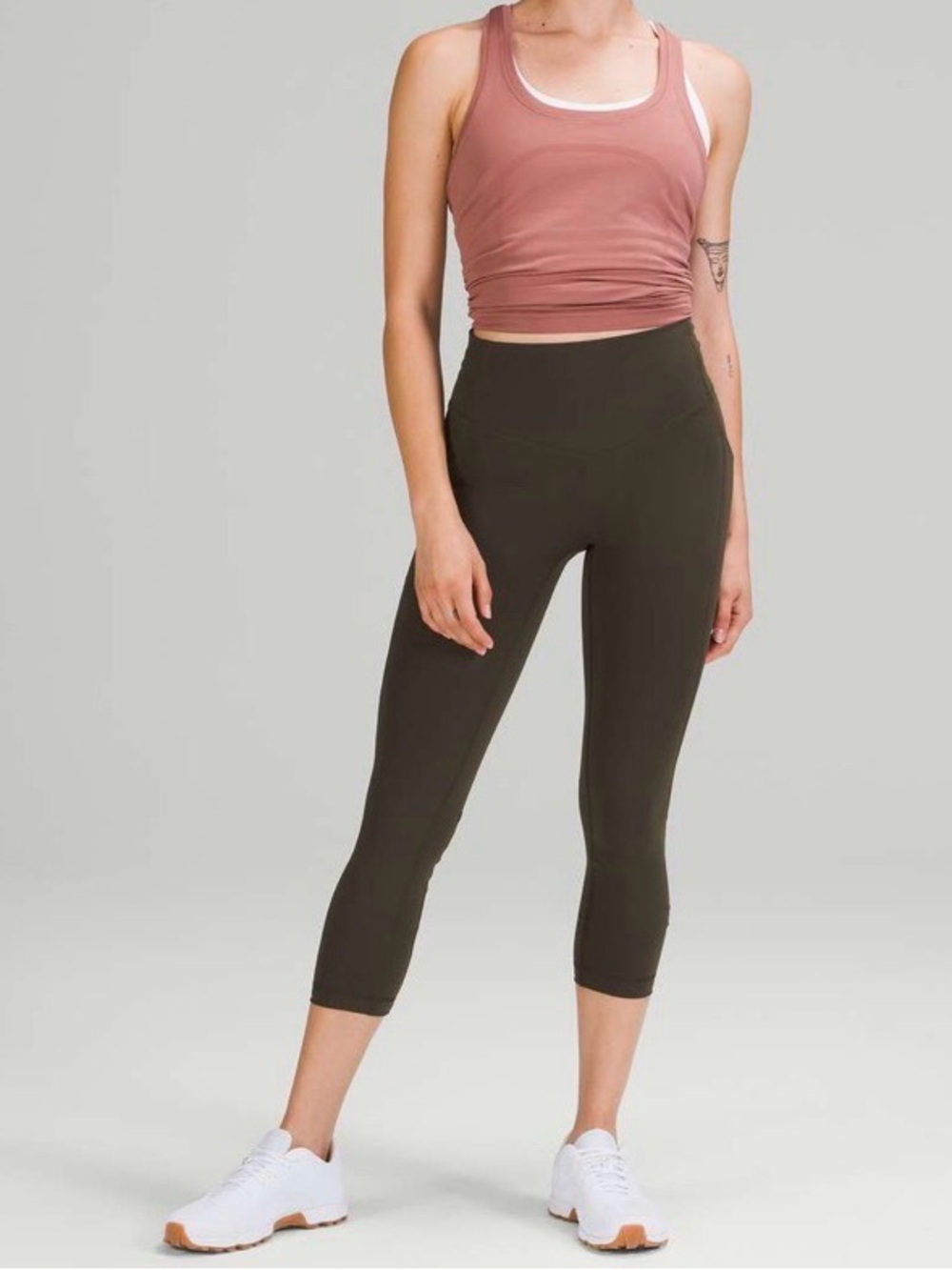 Lululemon All the Right Places High-Rise Crop 23" Dark Olive Size 8